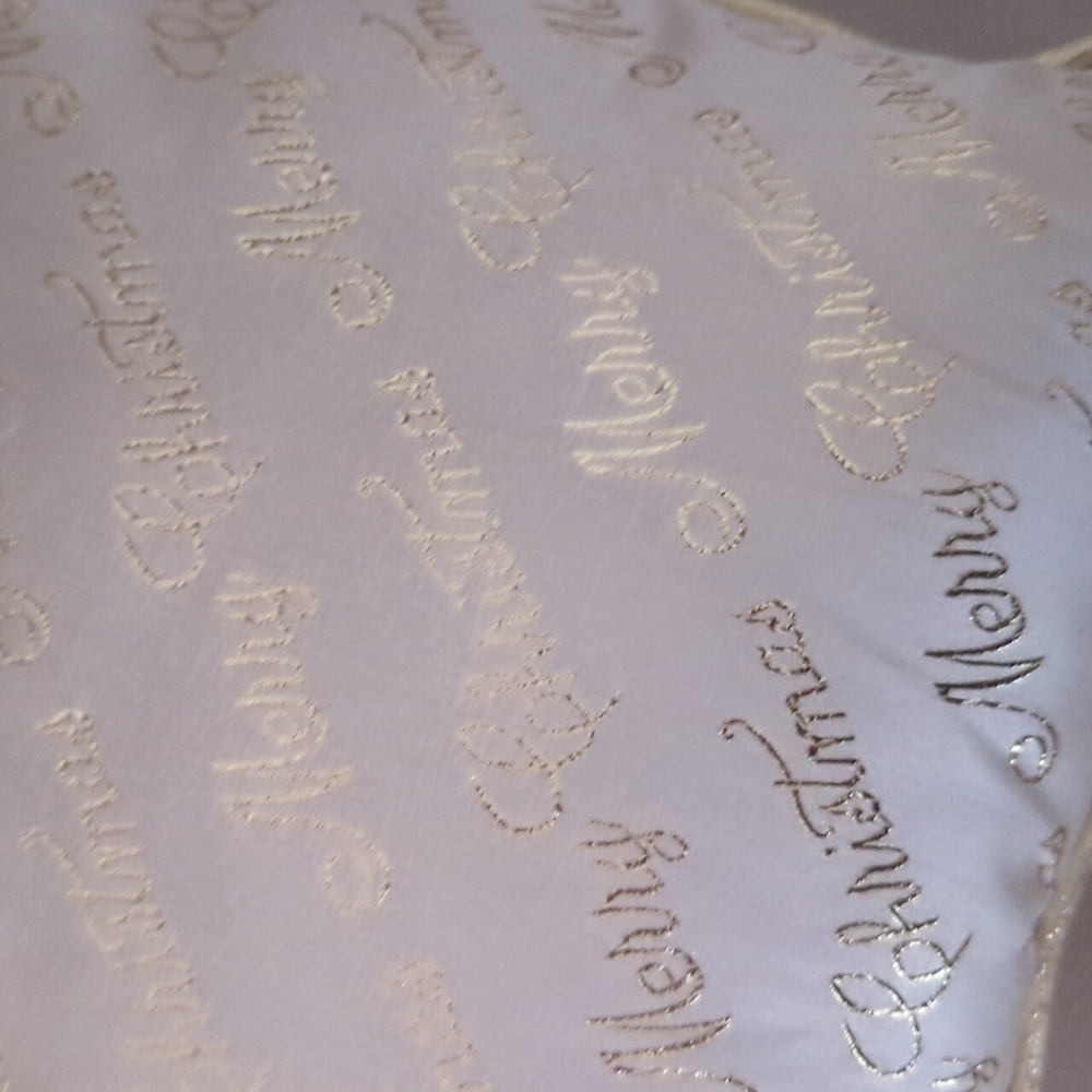 Gold Reversible Christmas Pillow Small 11x11